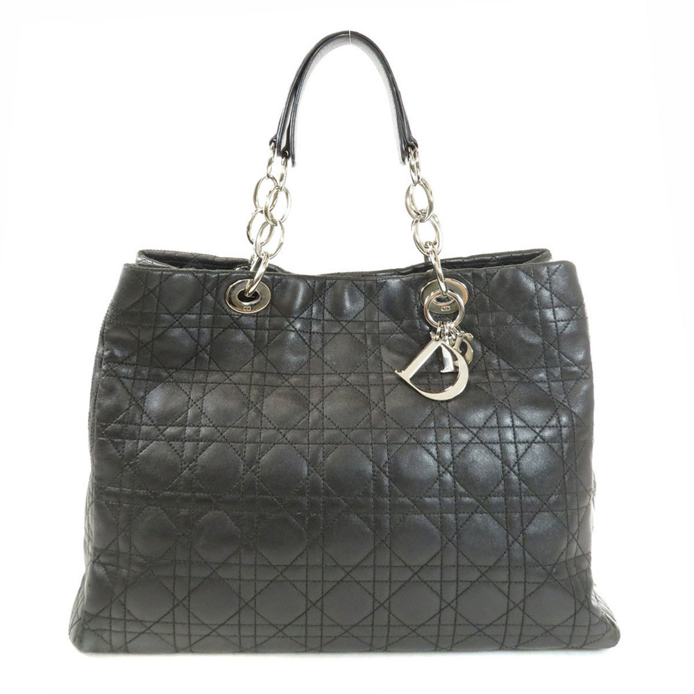 Christian Dior Shoulder Bag Lambskin Black